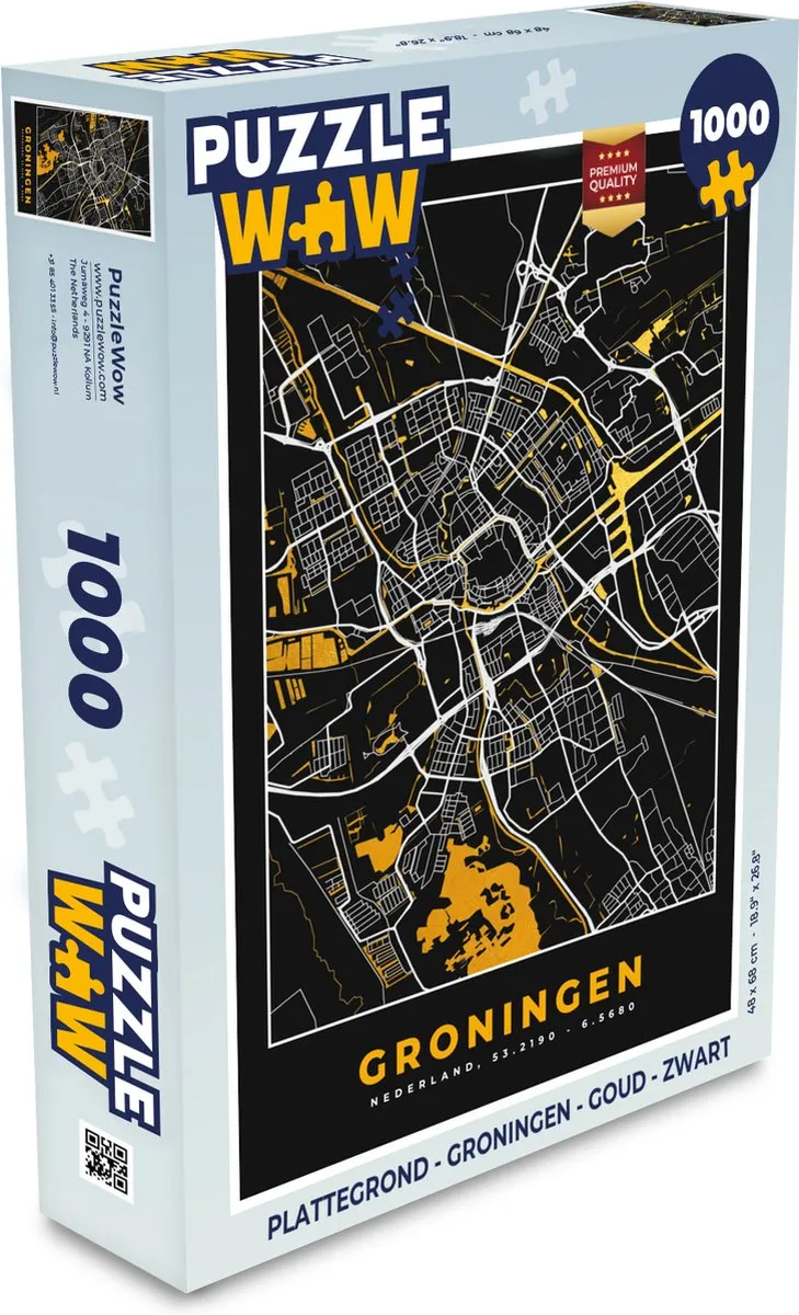 PuzzleWow Groningen Legpuzzel 1000 Stuks