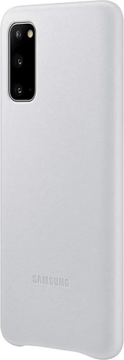 Samsung Galaxy S20 Leather Cover EF-VG980LSEGEU - Lichtgrijs