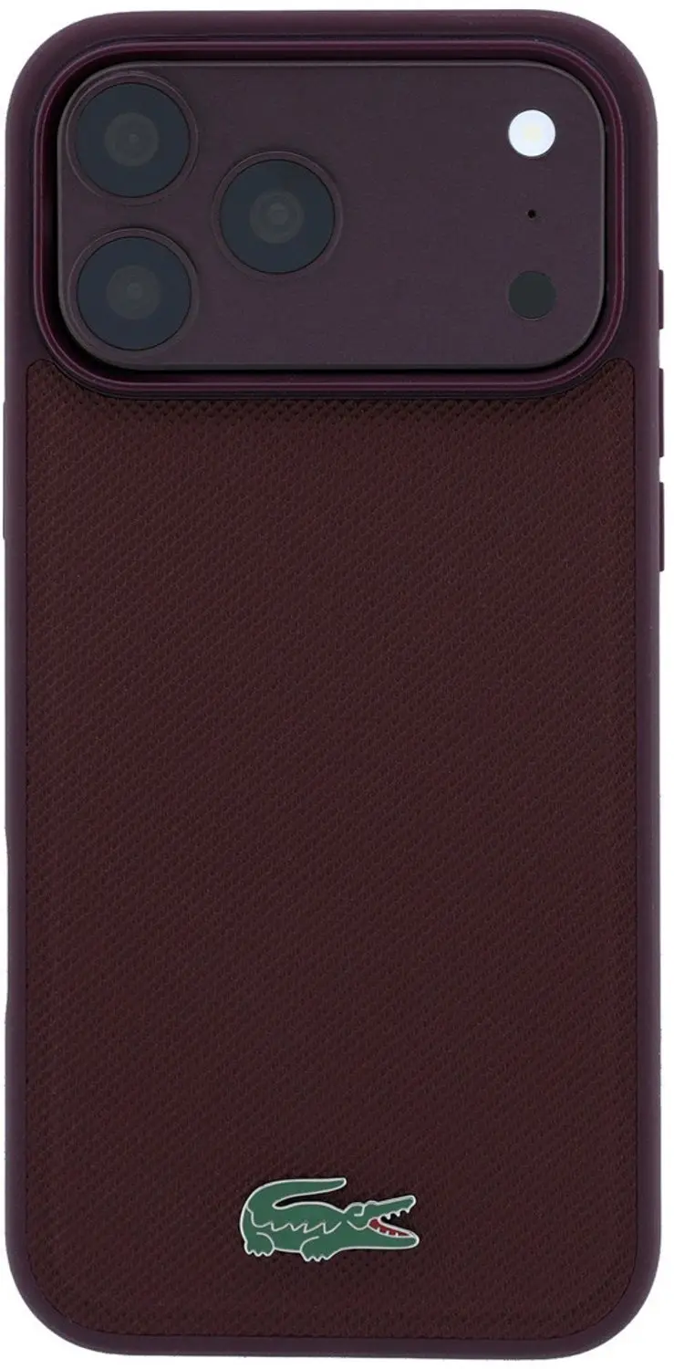 Lacoste Petit Pique MagSafe-hoesje iPhone 18 Pro - Bordeauxrood - afbeelding 3 van 6