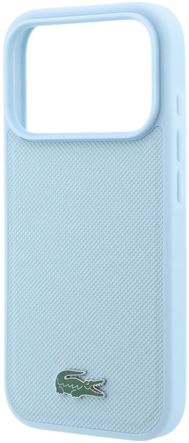 Lacoste Petit Pique MagSafe Hoesje iPhone 18 Pro - Lichtblauw - afbeelding 6 van 6