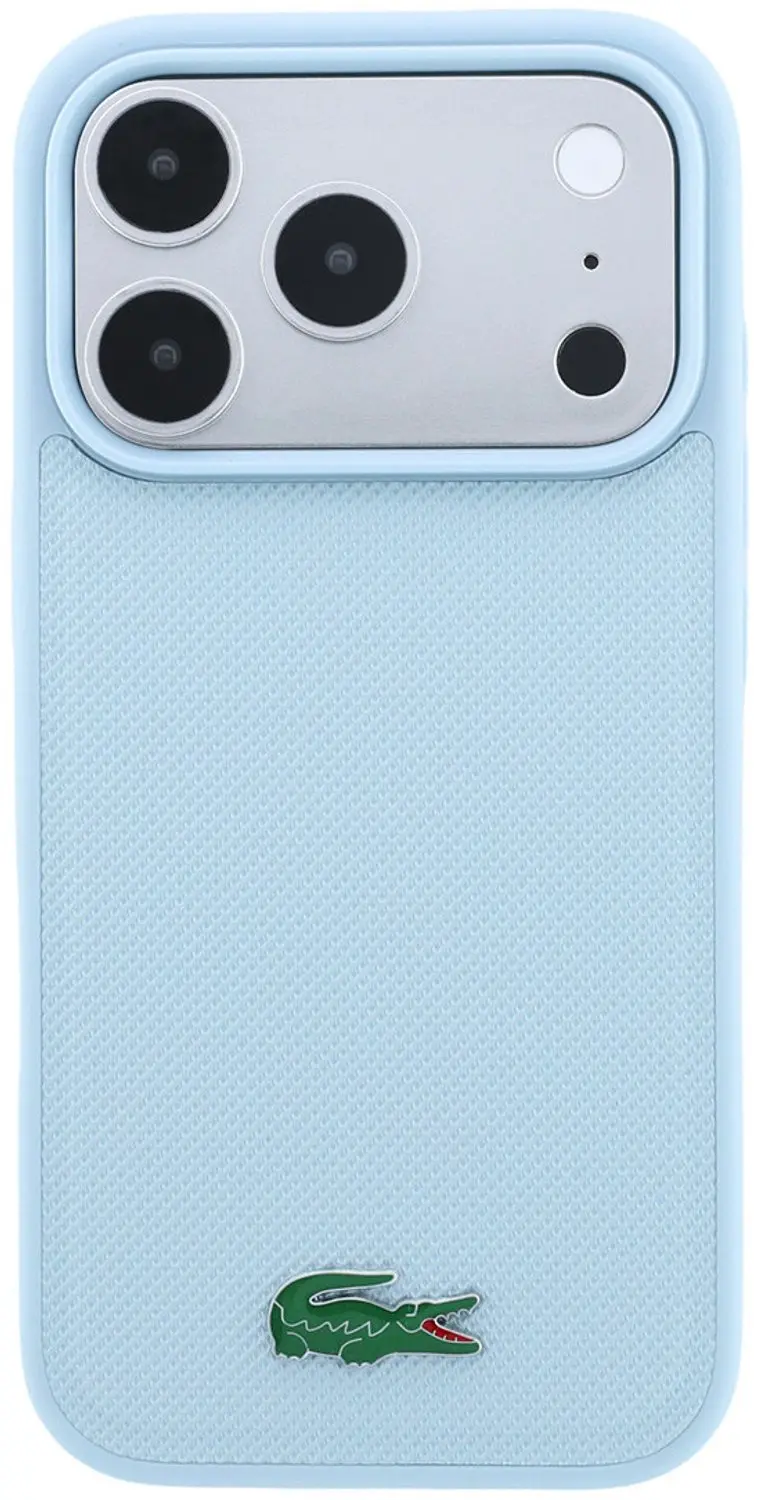 Lacoste Petit Pique MagSafe Hoesje iPhone 18 Pro - Lichtblauw - afbeelding 3 van 6