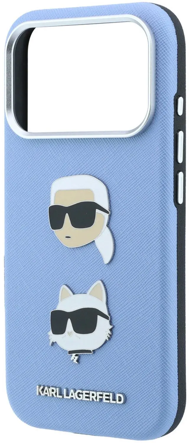 Karl Lagerfeld Saffiano Hoesje iPhone 18 Pro Max - Lichtblauw - afbeelding 6 van 6