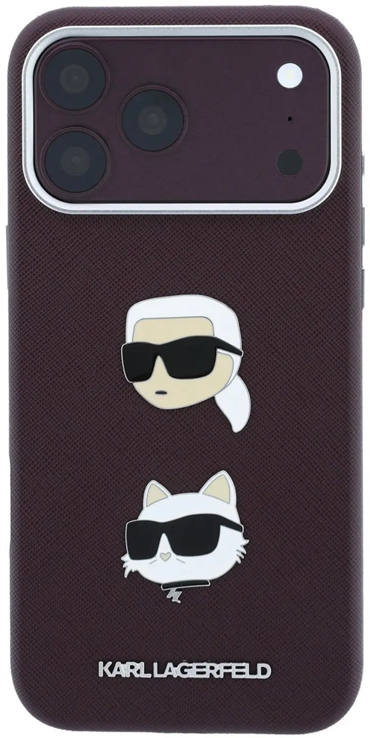 Karl Lagerfeld Hoesje iPhone 18 Pro Max - Bordeauxrood - afbeelding 3 van 6
