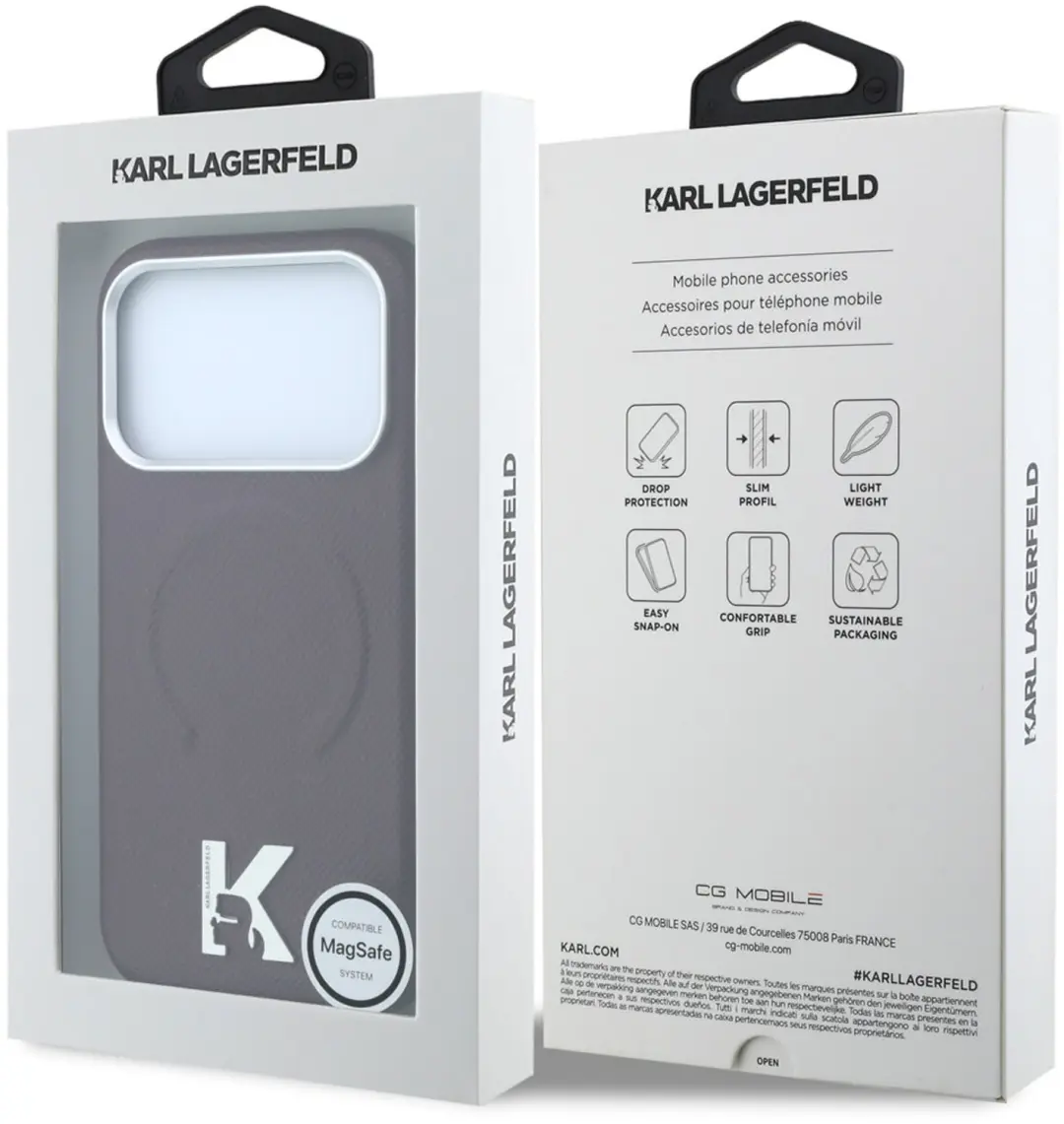 Karl Lagerfeld KF003261 iPhone 18 Pro Hoesje - Bordeauxrood - afbeelding 5 van 6