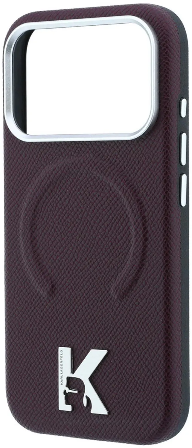 Karl Lagerfeld KF003262 Hoesje iPhone 18/17 Pro Max - MagSafe - Bordeauxrood - afbeelding 6 van 6