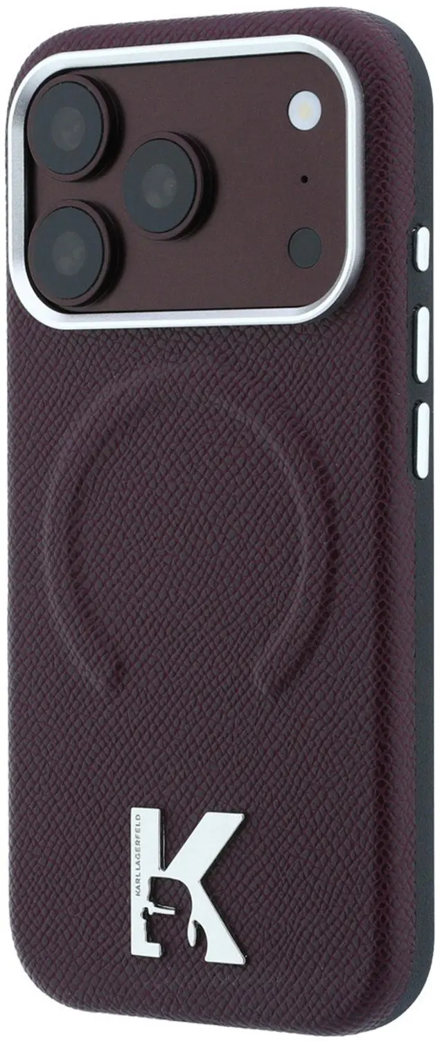 Karl Lagerfeld KF003262 Hoesje iPhone 18/17 Pro Max - MagSafe - Bordeauxrood - afbeelding 2 van 6