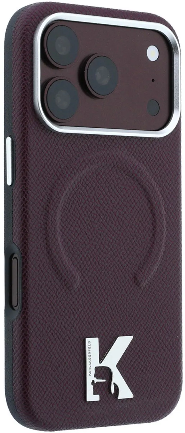 Karl Lagerfeld KF003262 Hoesje iPhone 18/17 Pro Max - MagSafe - Bordeauxrood - afbeelding 4 van 6