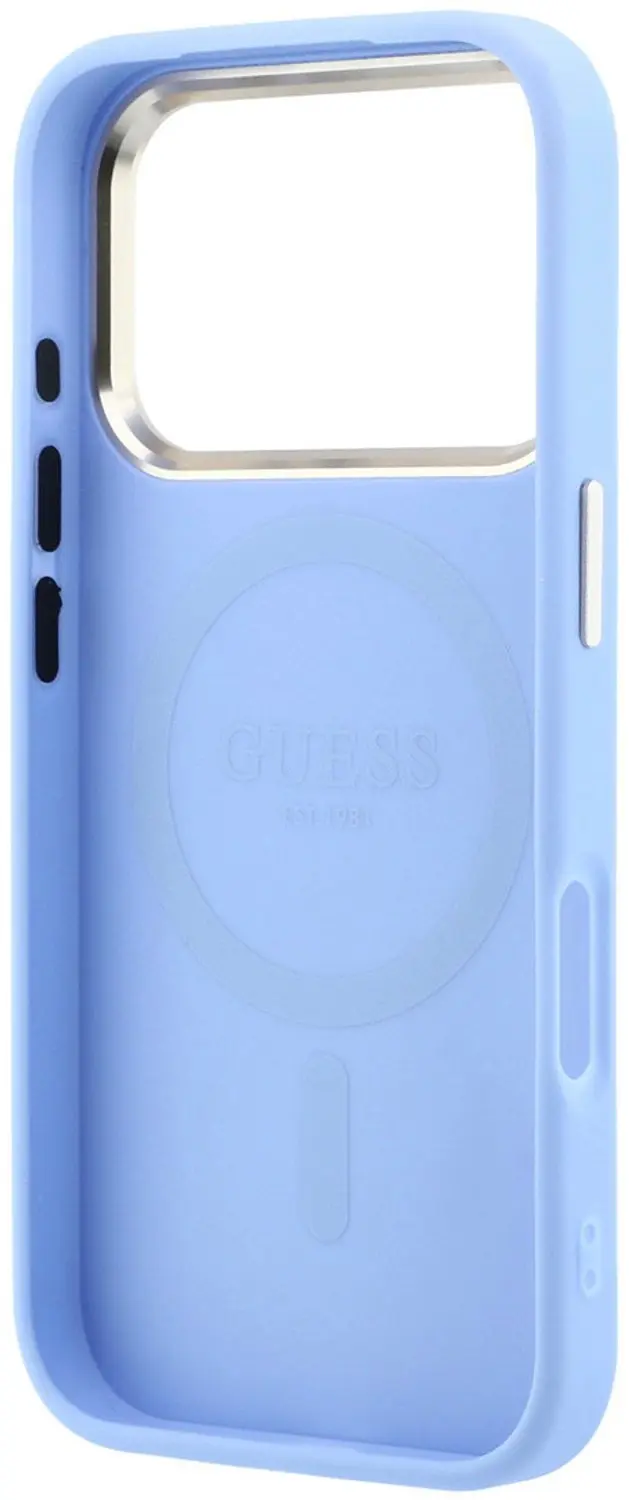 Guess Saffiano Small 4G Classic MagSafe iPhone 18 Pro - Lichtblauw - afbeelding 6 van 6