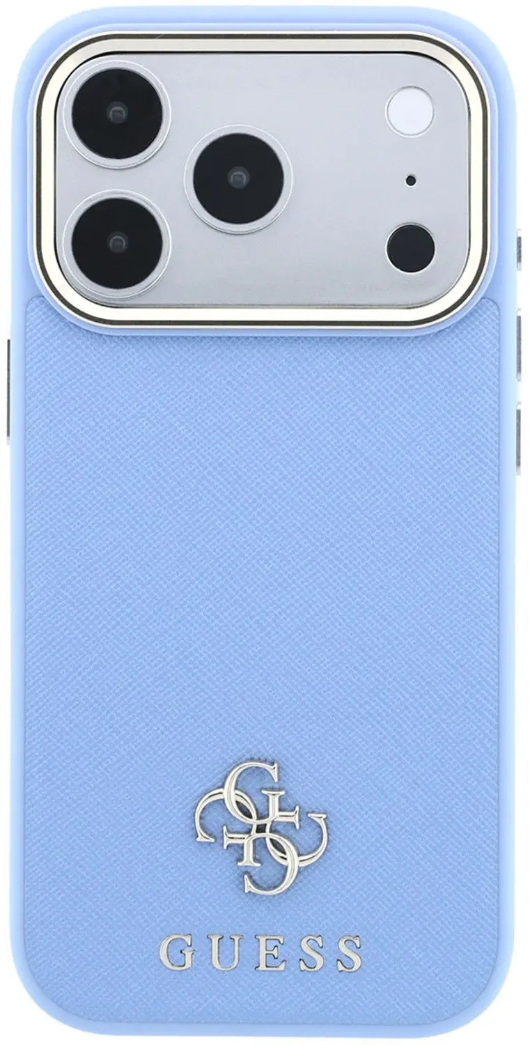 Guess Saffiano Small 4G Classic MagSafe iPhone 18 Pro - Lichtblauw - afbeelding 2 van 6