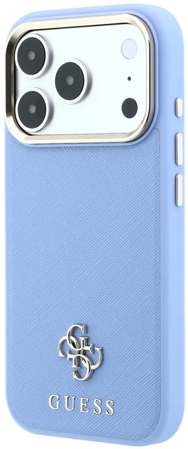 Guess Saffiano MagSafe iPhone 18 Pro Max - Lichtblauw - afbeelding 2 van 6