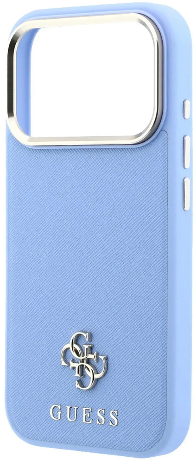 Guess Saffiano MagSafe iPhone 18 Pro Max - Lichtblauw - afbeelding 4 van 6
