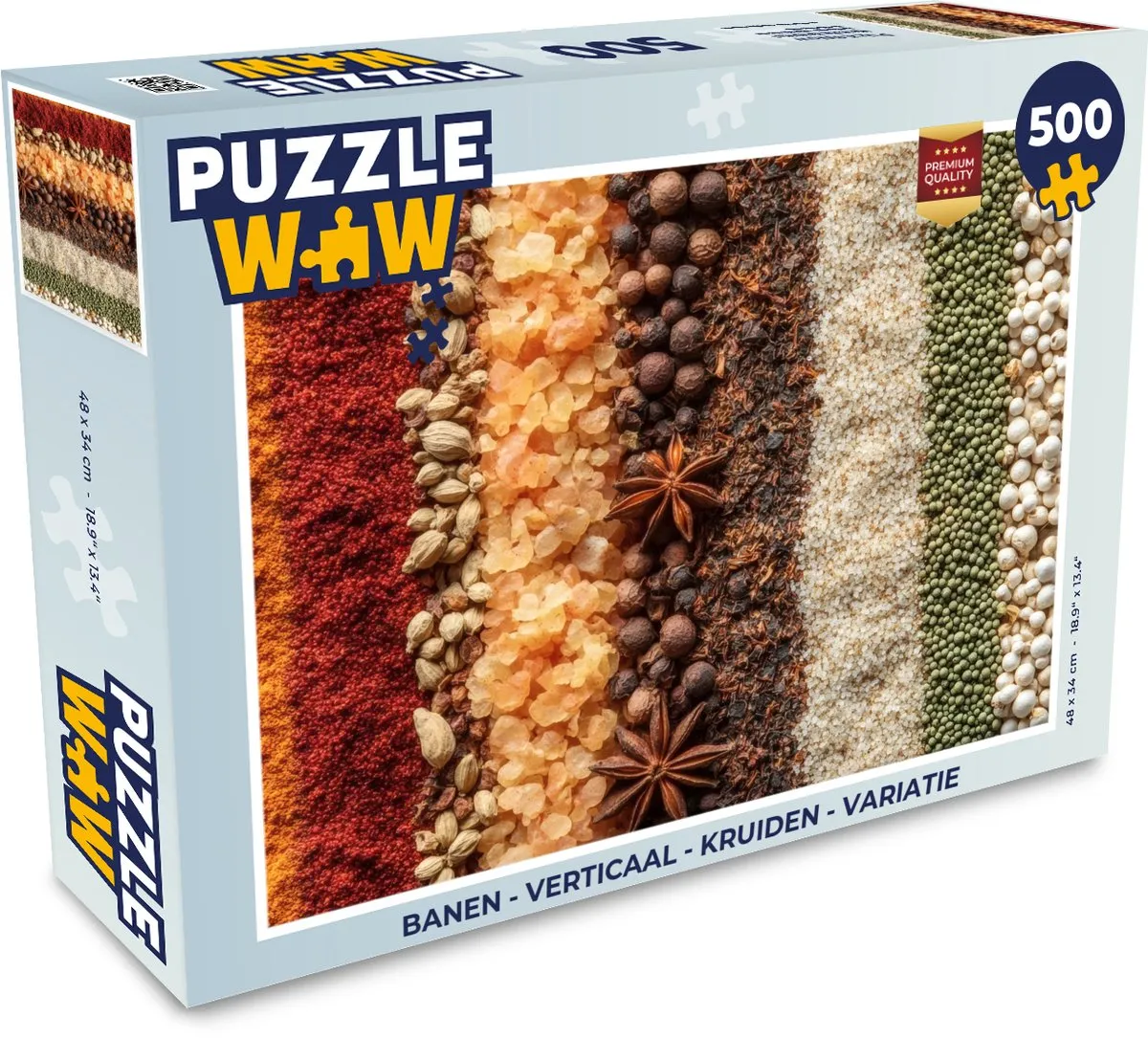 PuzzleWow Verticaal Kruiden Legpuzzel 500 Stuks - 8721374596723