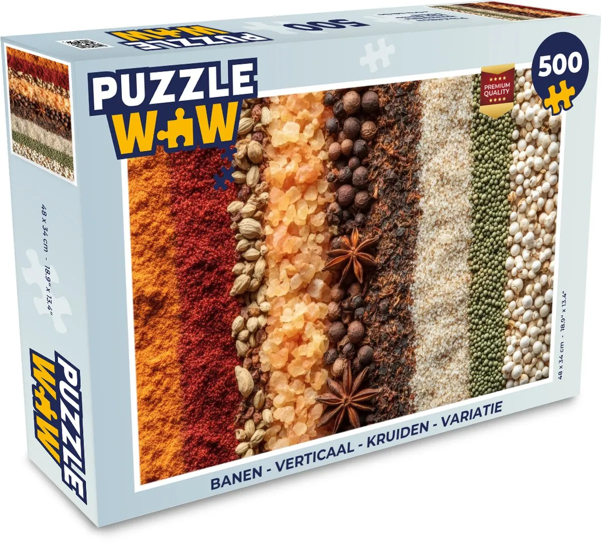 PuzzleWow Verticaal Kruiden Legpuzzel 500 Stuks