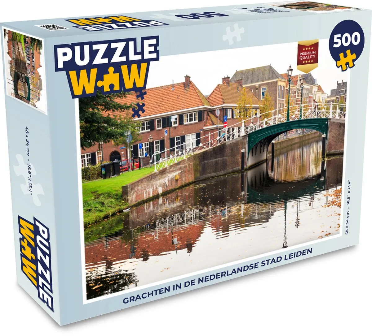 PuzzleWow Leiden Huis Legpuzzel 500 Stuks Multicolor
