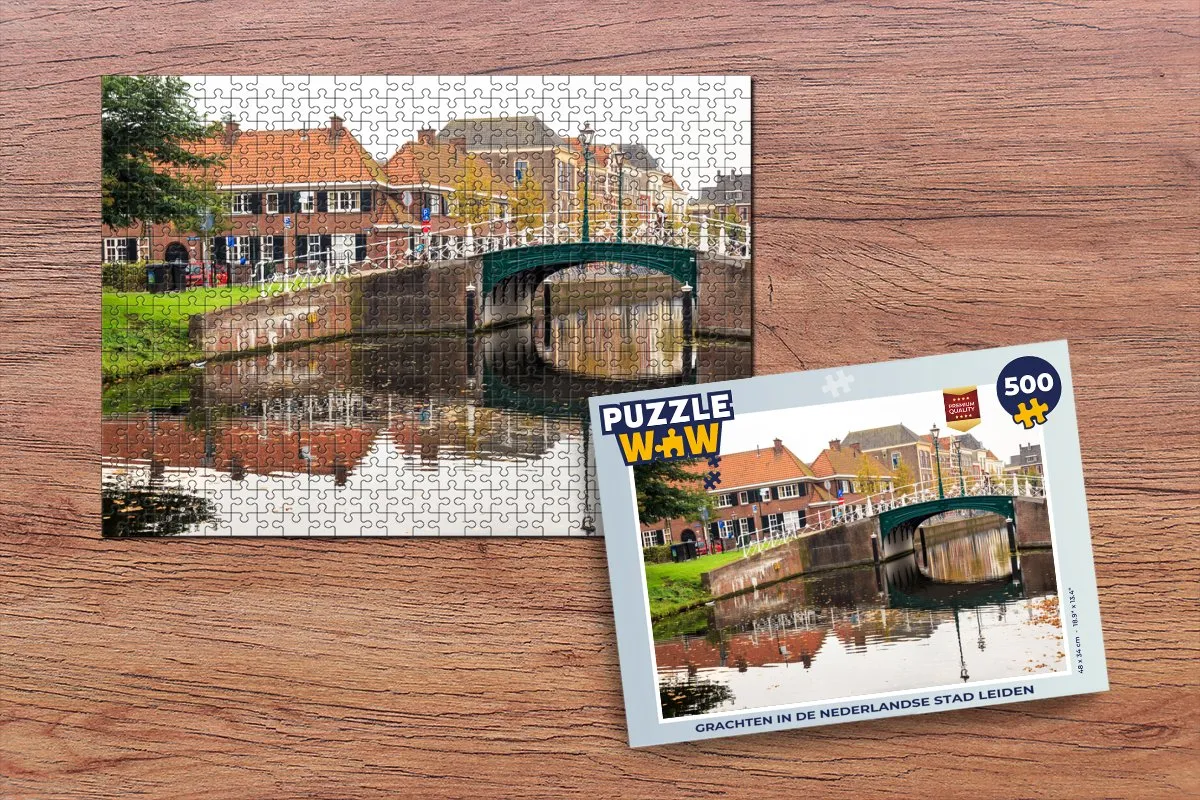 PuzzleWow Leiden Huis Legpuzzel 500 Stuks Multicolor