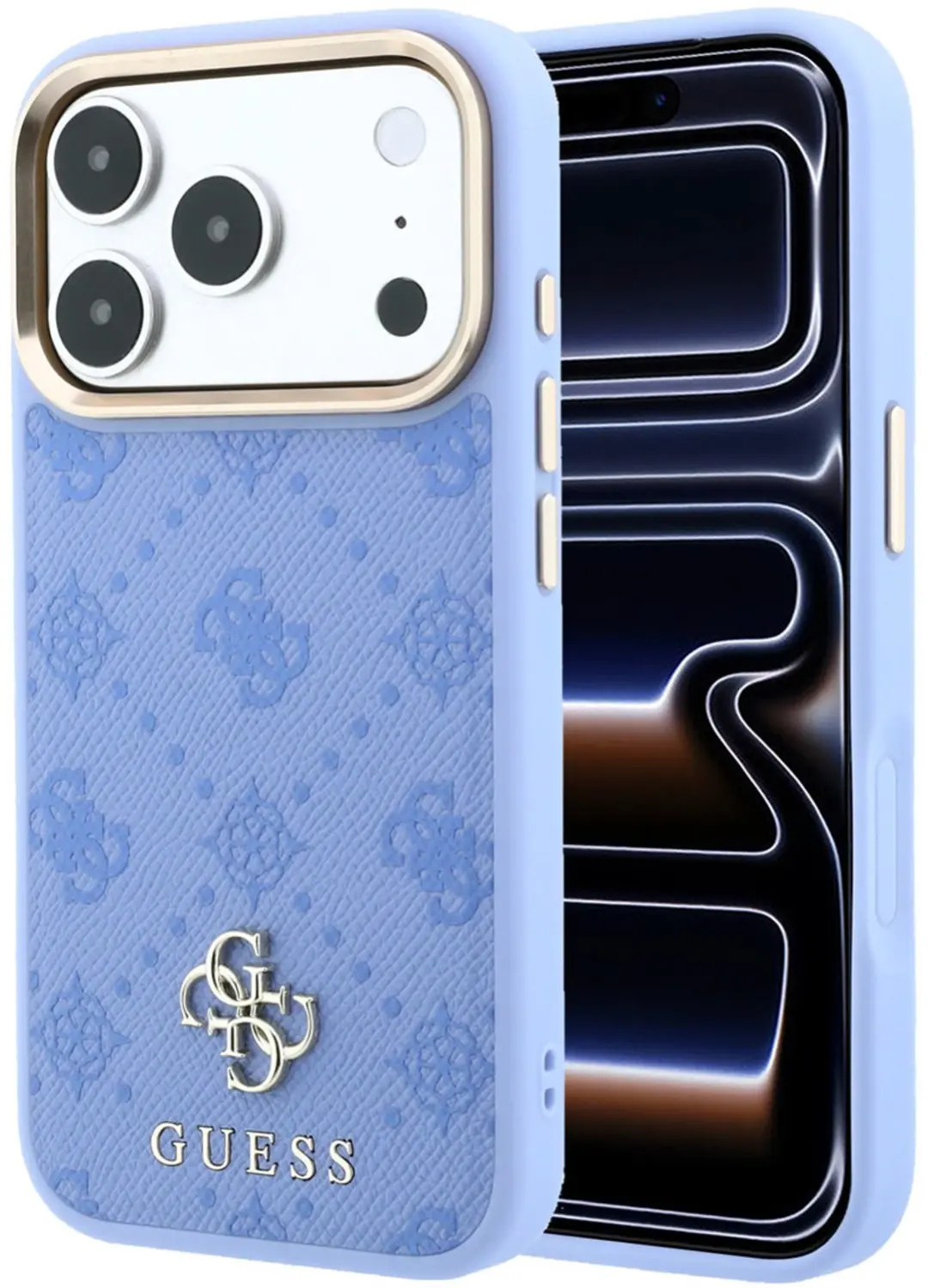 Guess Peony MagSafe Hoesje Lichtblauw