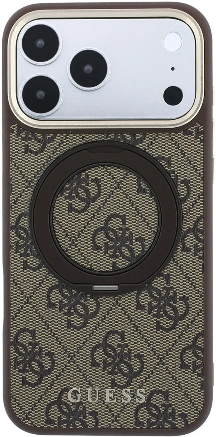 Guess Ring Stand Classic Logo MagSafe iPhone 18 Pro - Bruin - afbeelding 2 van 6