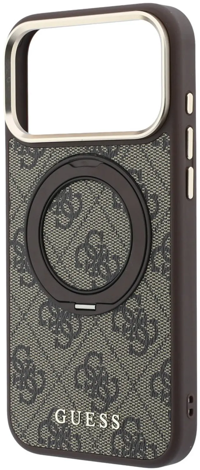 Guess Ring Stand Classic Logo MagSafe iPhone 18 Pro - Bruin - afbeelding 5 van 6