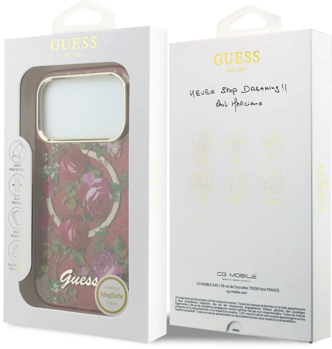 Guess MagSafe Hoesje iPhone 18/17 Pro Max - Bordeauxrood - afbeelding 5 van 6