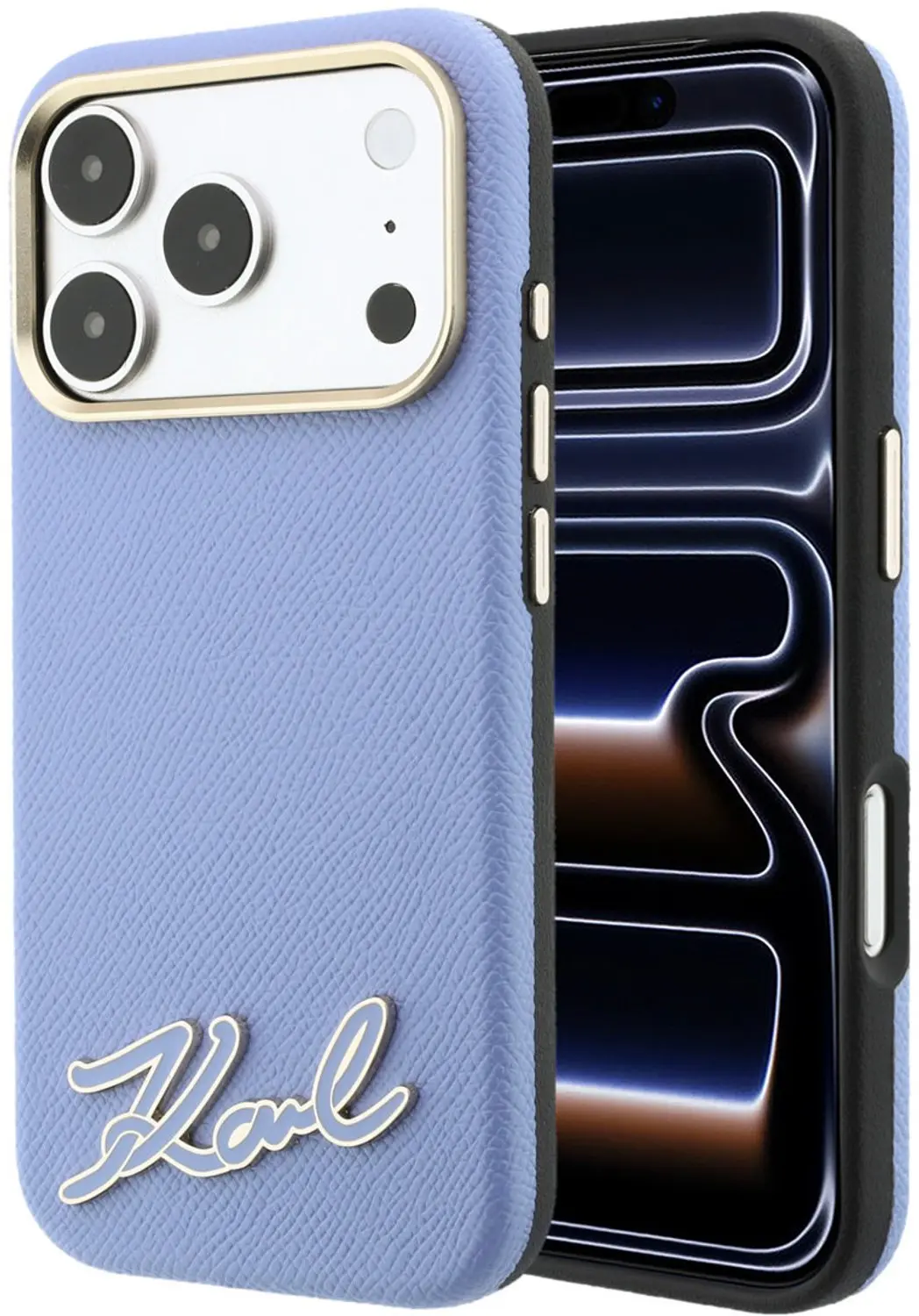 Karl Lagerfeld Hoesje iPhone 18 Pro Lichtblauw