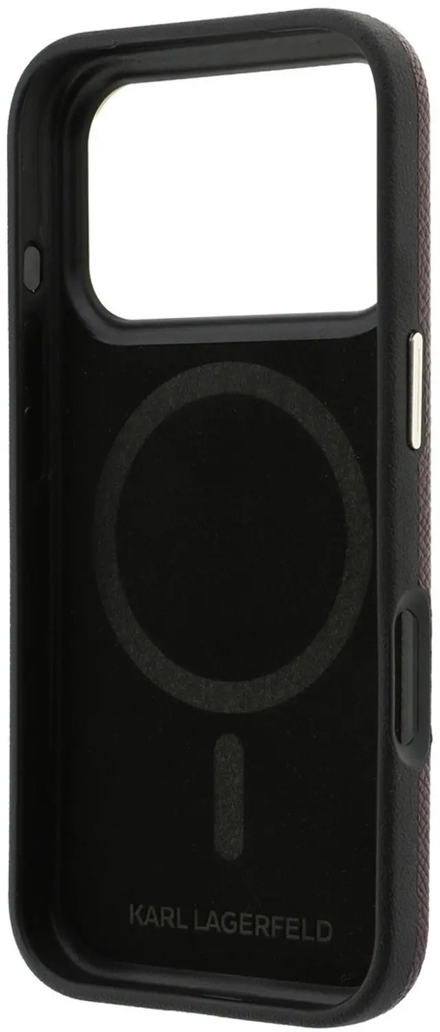 Karl Lagerfeld iPhone 18 Pro Hoesje - MagSafe - Bordeauxrood - afbeelding 6 van 6