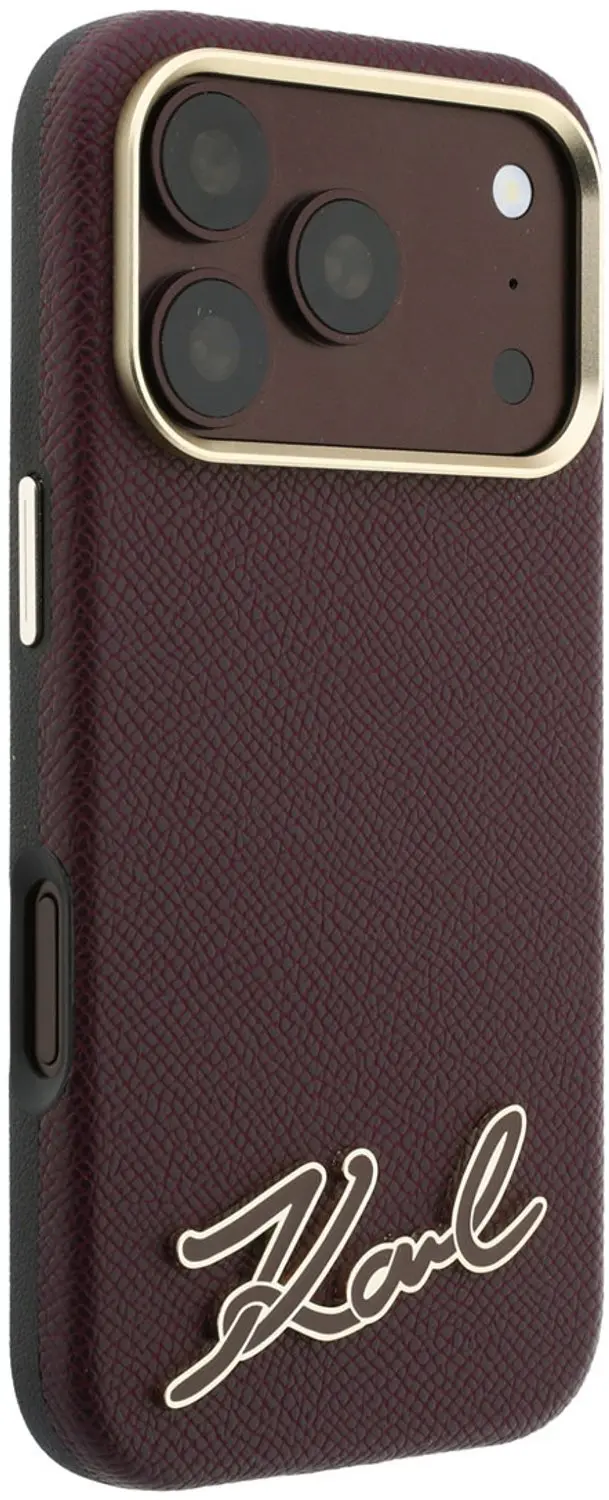Karl Lagerfeld iPhone 18 Pro Hoesje - MagSafe - Bordeauxrood - afbeelding 3 van 6