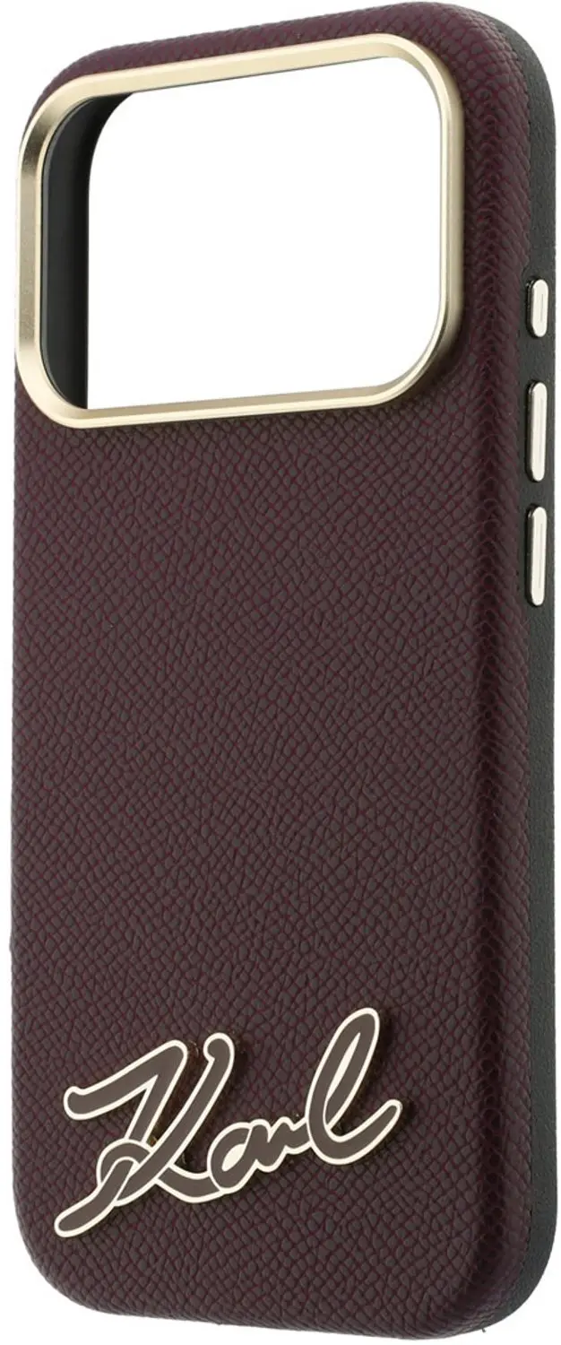 Karl Lagerfeld iPhone 18 Pro Hoesje - MagSafe - Bordeauxrood - afbeelding 4 van 6