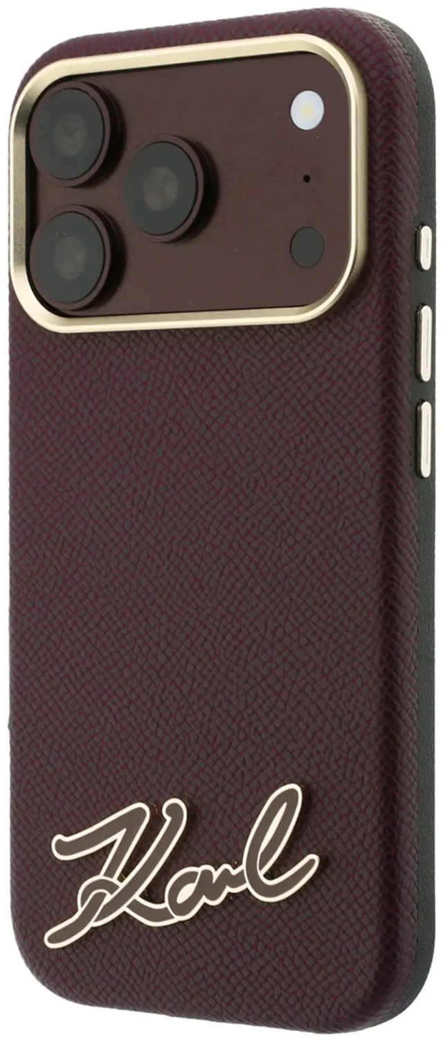 Karl Lagerfeld Hoesje iPhone 18 Pro Max Bordeauxrood - MagSafe - afbeelding 2 van 6