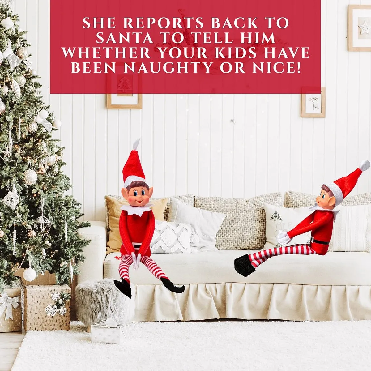 Topknuffels The Naughty Elf Pluche Knuffel 30cm - The Naughty Elf Meisje
