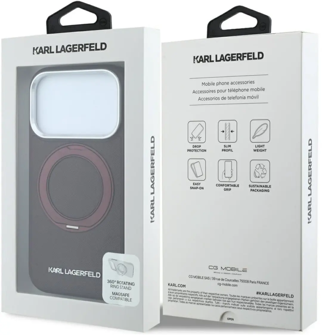 Karl Lagerfeld iPhone 17/18 Pro Max MagSafe Hoesje - Rood - afbeelding 2 van 6
