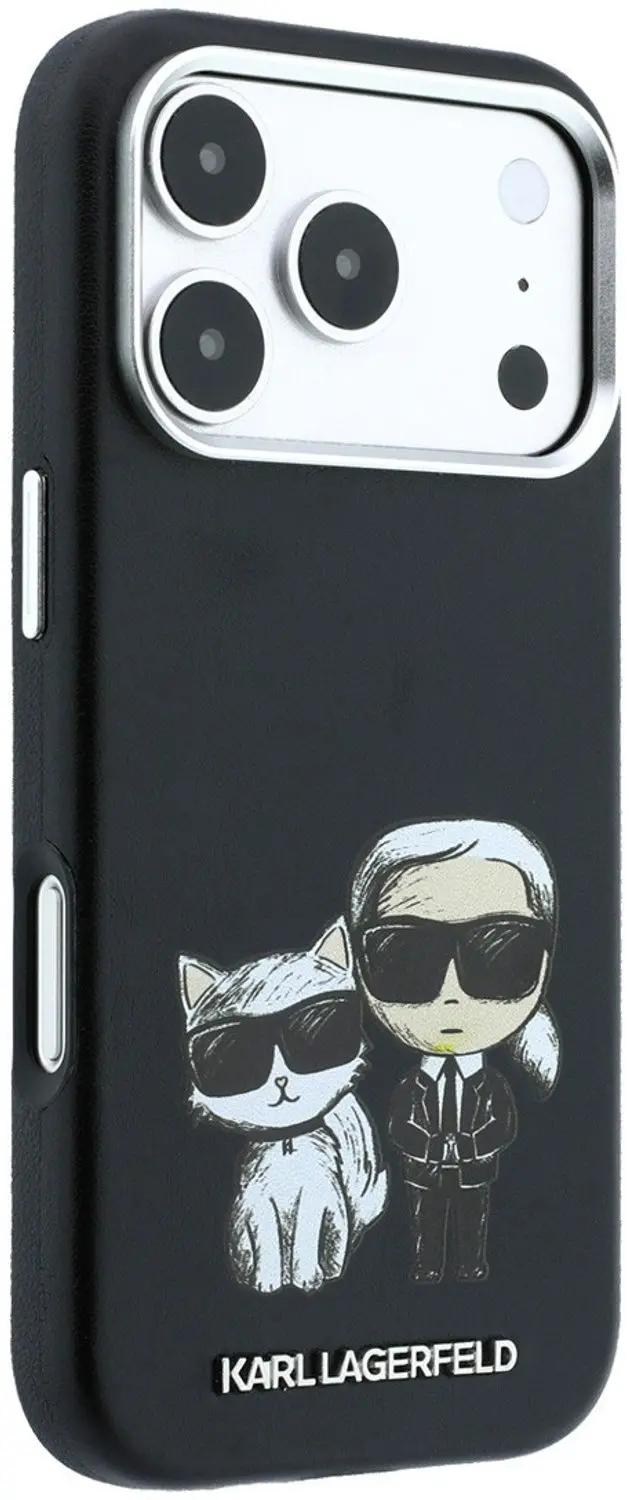 Karl Lagerfeld Case Smooth Karl & Choupette Bodies Sketch MagSafe iPhone 18 Pro Max - Zwart - afbeelding 4 van 6