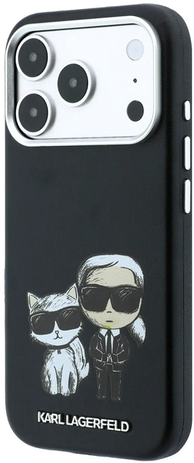Karl Lagerfeld Case Smooth Karl & Choupette Bodies Sketch MagSafe iPhone 18 Pro Max - Zwart - afbeelding 2 van 6