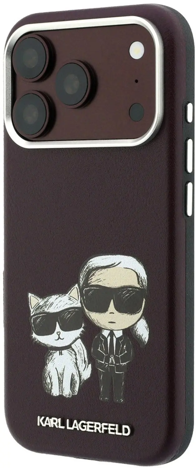 Karl Lagerfeld Case Smooth MagSafe iPhone 18/17 Pro Max - Bordeauxrood - afbeelding 2 van 6