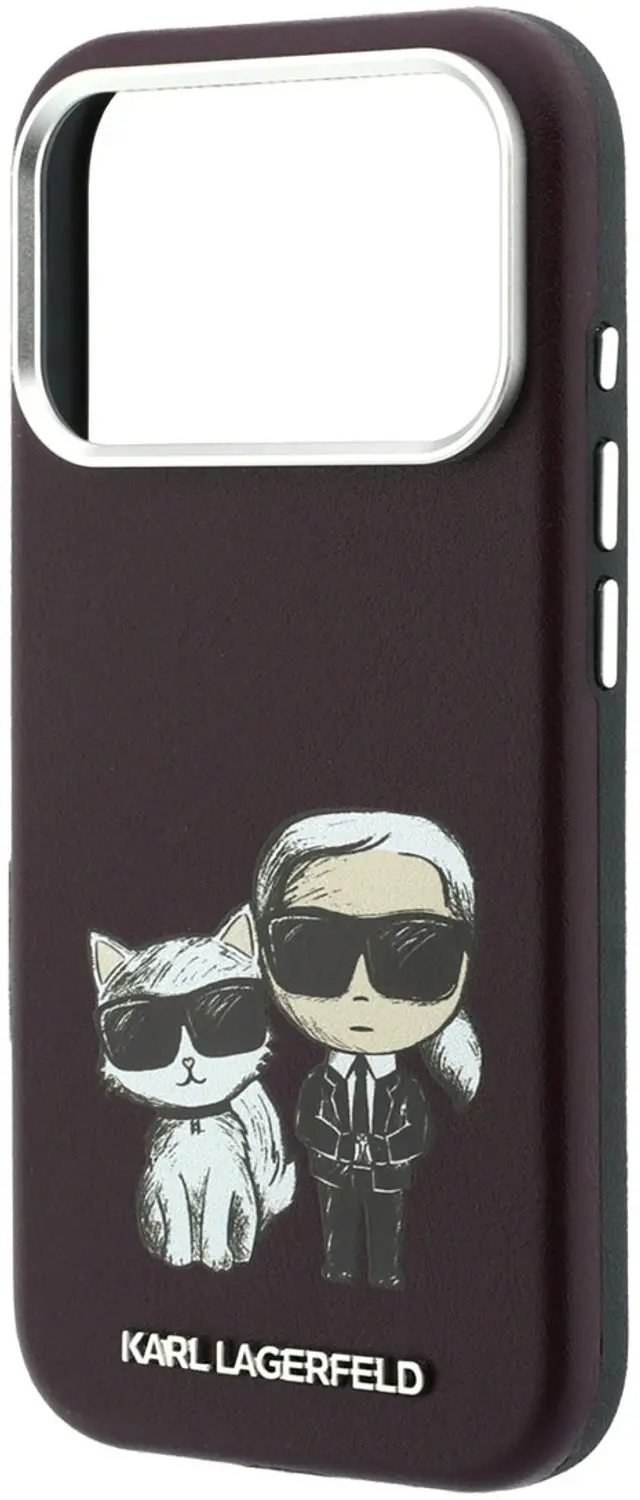 Karl Lagerfeld Case Smooth MagSafe iPhone 18/17 Pro Max - Bordeauxrood - afbeelding 6 van 6