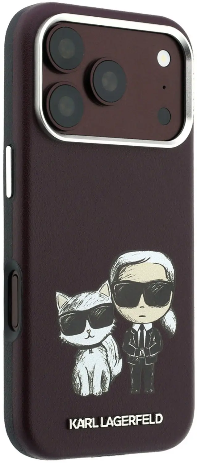 Karl Lagerfeld Case Smooth MagSafe iPhone 18/17 Pro Max - Bordeauxrood - afbeelding 4 van 6