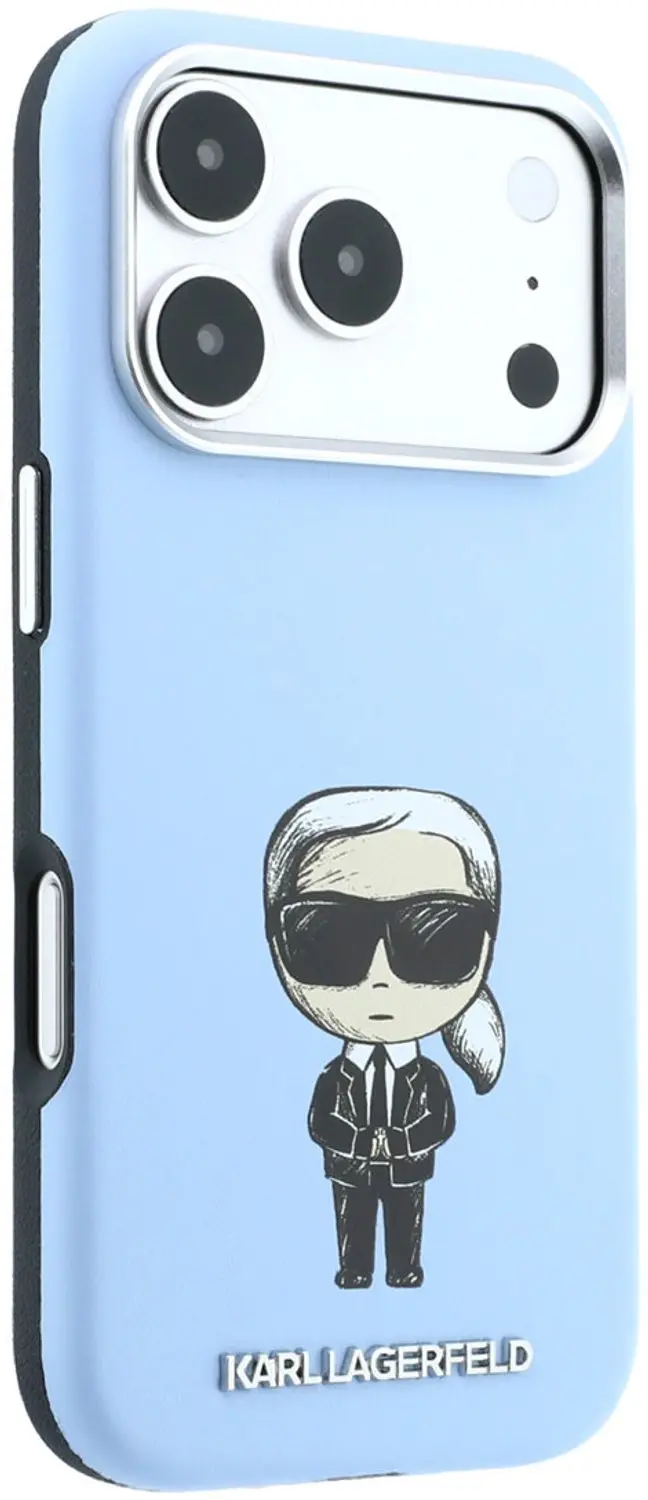 Karl Lagerfeld Ikonik Sketch Hoesje iPhone 18 Pro - Lichtblauw - afbeelding 4 van 6