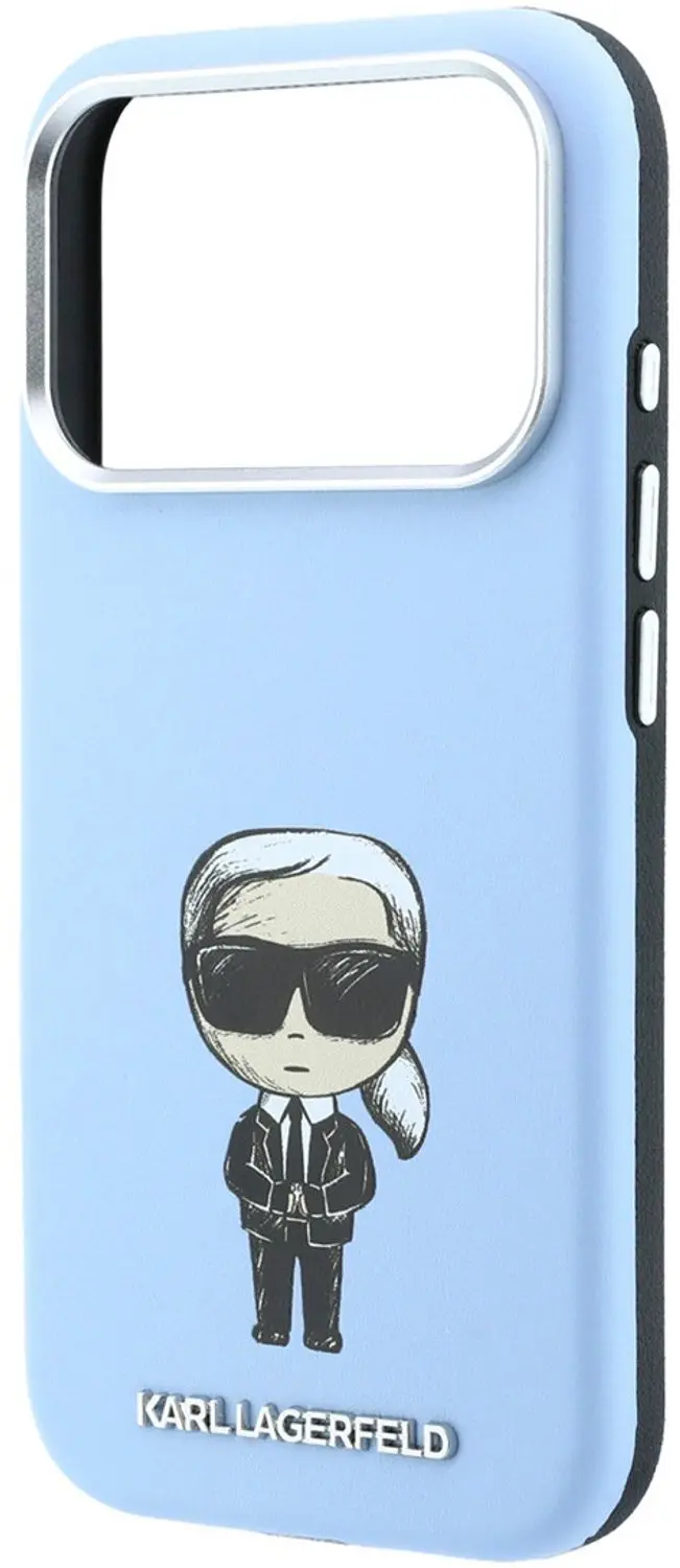 Karl Lagerfeld Ikonik Sketch Hoesje iPhone 18 Pro - Lichtblauw - afbeelding 6 van 6