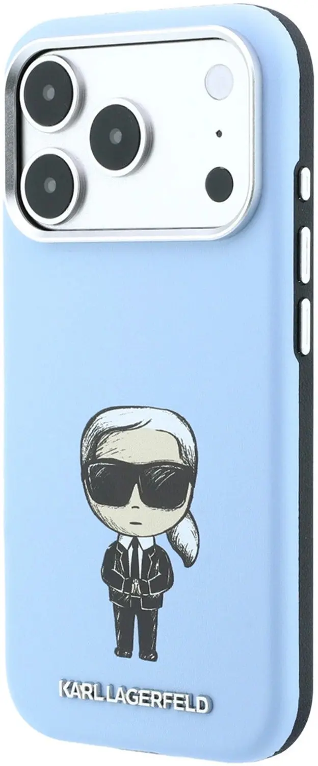 Karl Lagerfeld Ikonik Sketch Hoesje iPhone 18 Pro - Lichtblauw - afbeelding 2 van 6