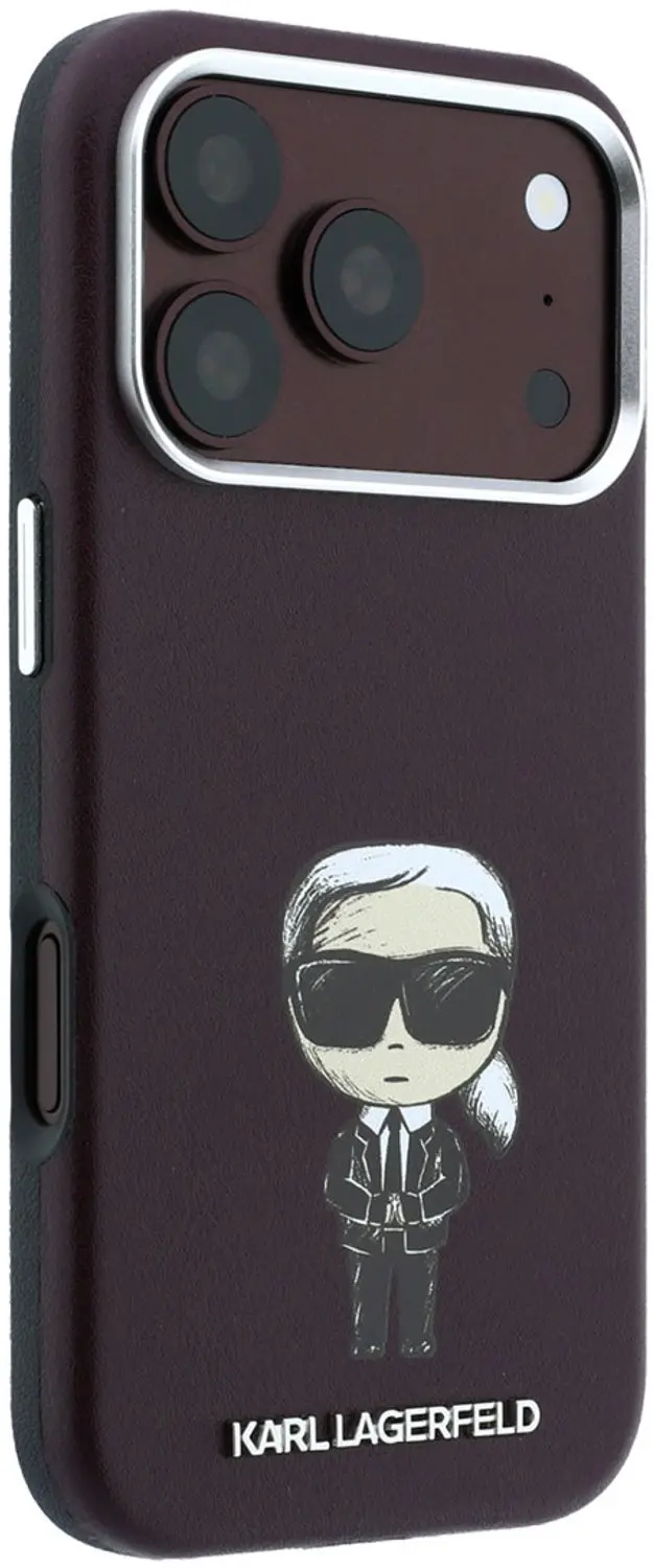 Karl Lagerfeld Ikonik Sketch iPhone 18 Pro Hoesje - Bordeauxrood - afbeelding 4 van 6