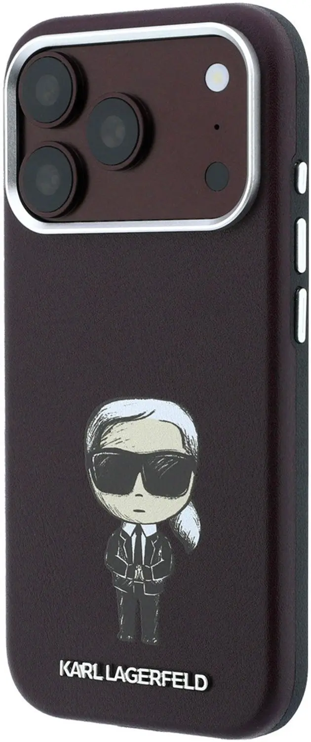 Karl Lagerfeld Ikonik Sketch iPhone 18 Pro Hoesje - Bordeauxrood - afbeelding 2 van 6