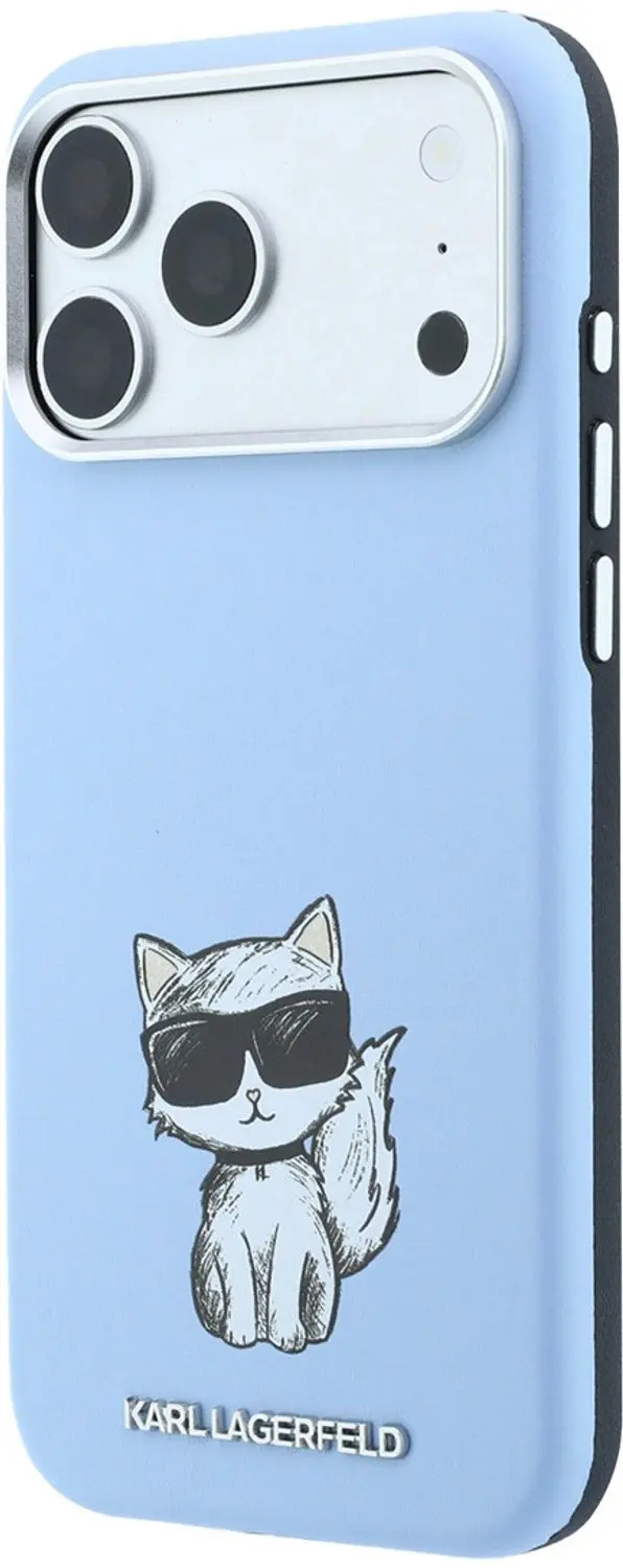 Karl Lagerfeld Choupette Sketch MagSafe iPhone 18/17 Pro Max - Lichtblauw - afbeelding 2 van 6