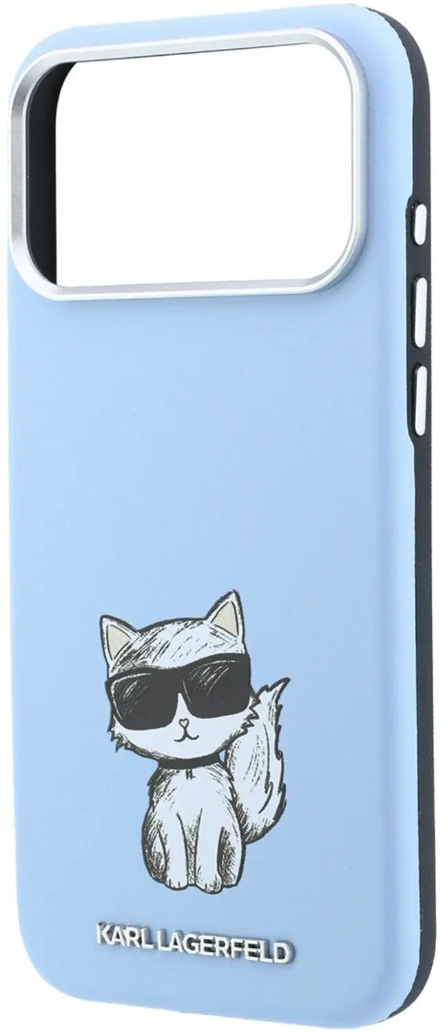 Karl Lagerfeld Choupette Sketch MagSafe iPhone 18/17 Pro Max - Lichtblauw - afbeelding 6 van 6