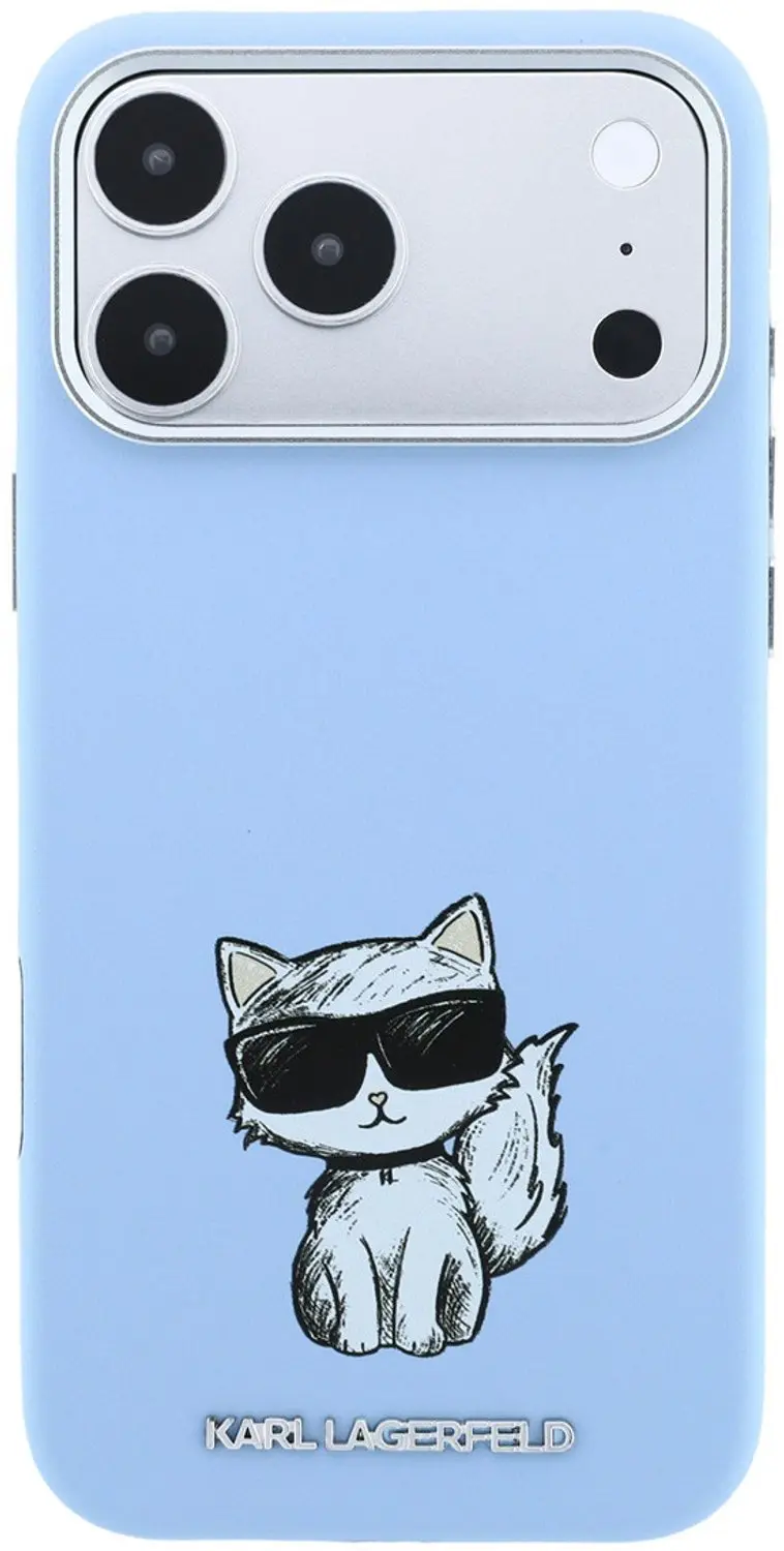 Karl Lagerfeld Choupette Sketch MagSafe iPhone 18/17 Pro Max - Lichtblauw - afbeelding 3 van 6