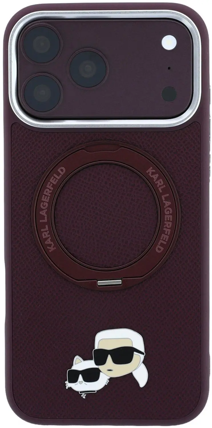Karl Lagerfeld iPhone 18 Pro MagSafe Hoesje - Bordeauxrood - afbeelding 3 van 6