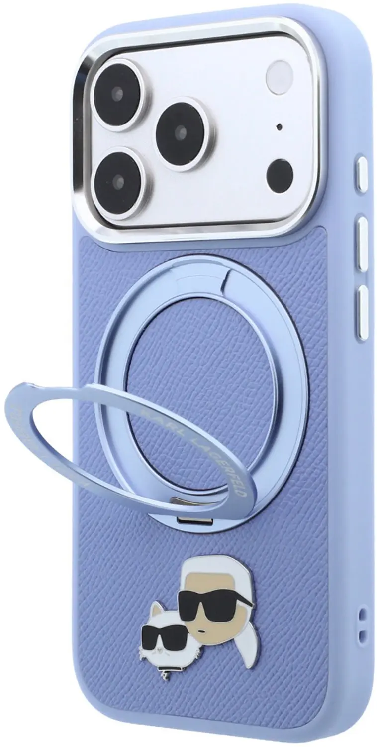 Karl Lagerfeld Hoesje iPhone 18 Pro MagSafe Lichtblauw - afbeelding 2 van 6