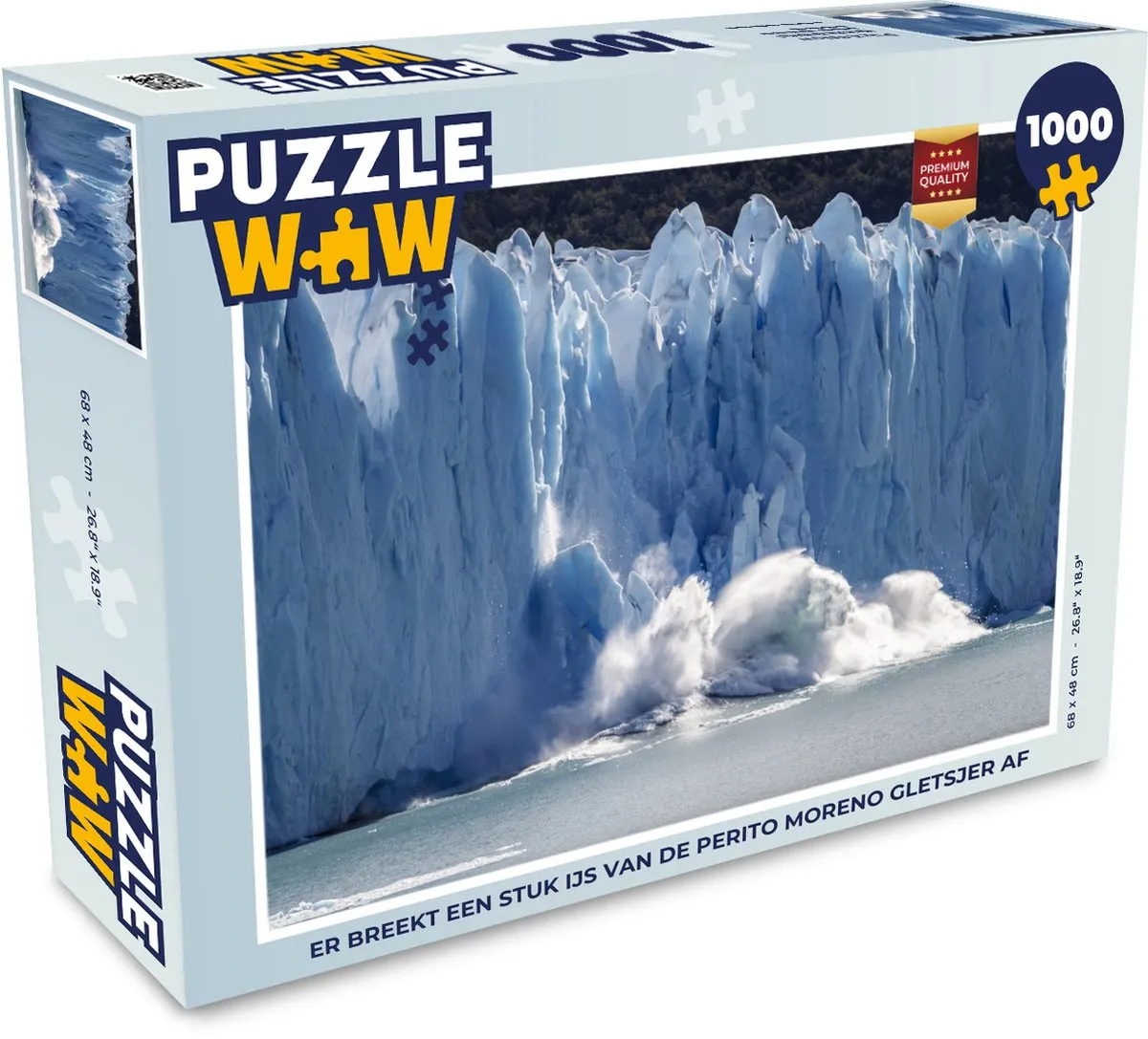 PuzzleWow Legpuzzel Perito Moreno Gletsjer 1000 Stuks - Multicolor