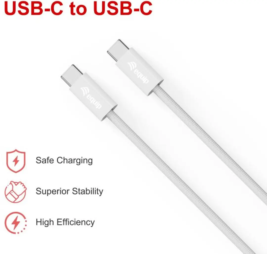 Equip 128843 USB-C Kabel 2m - 60W Wit - afbeelding 5 van 6