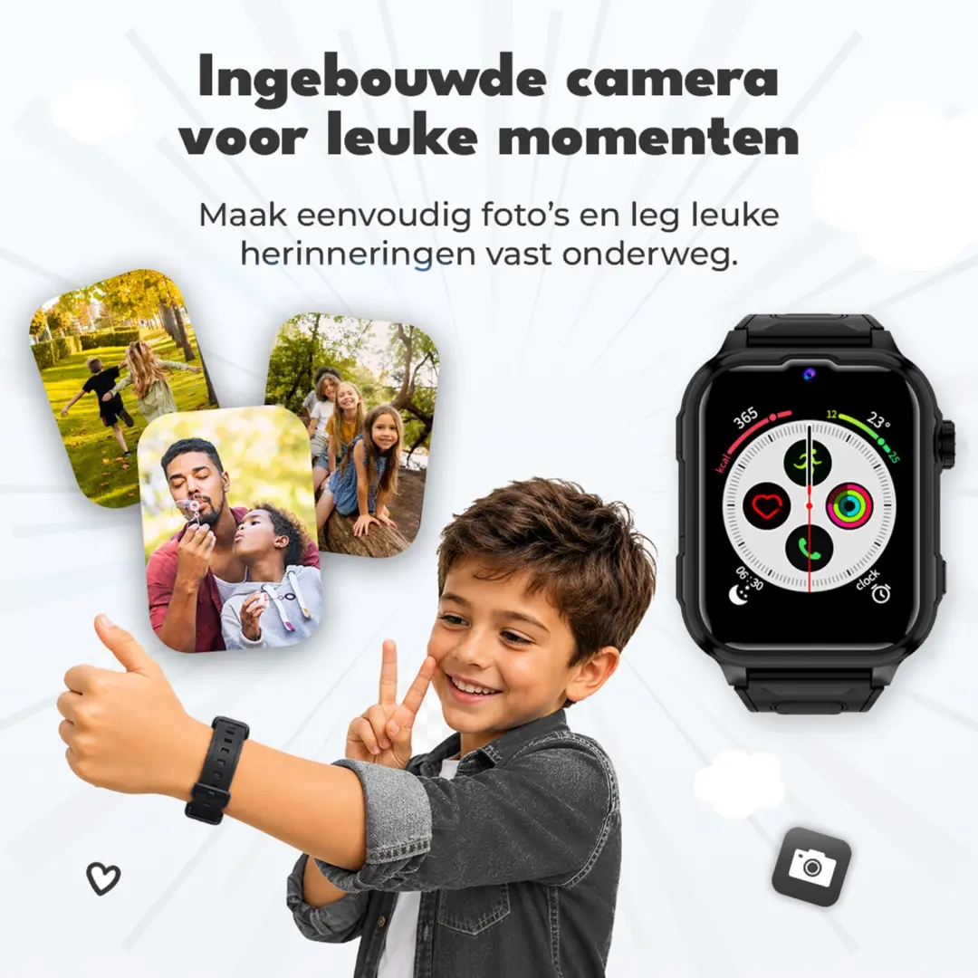 Denver SWGL-149B Kindersmartwatch 4G GPS - Zwart - afbeelding 5 van 6