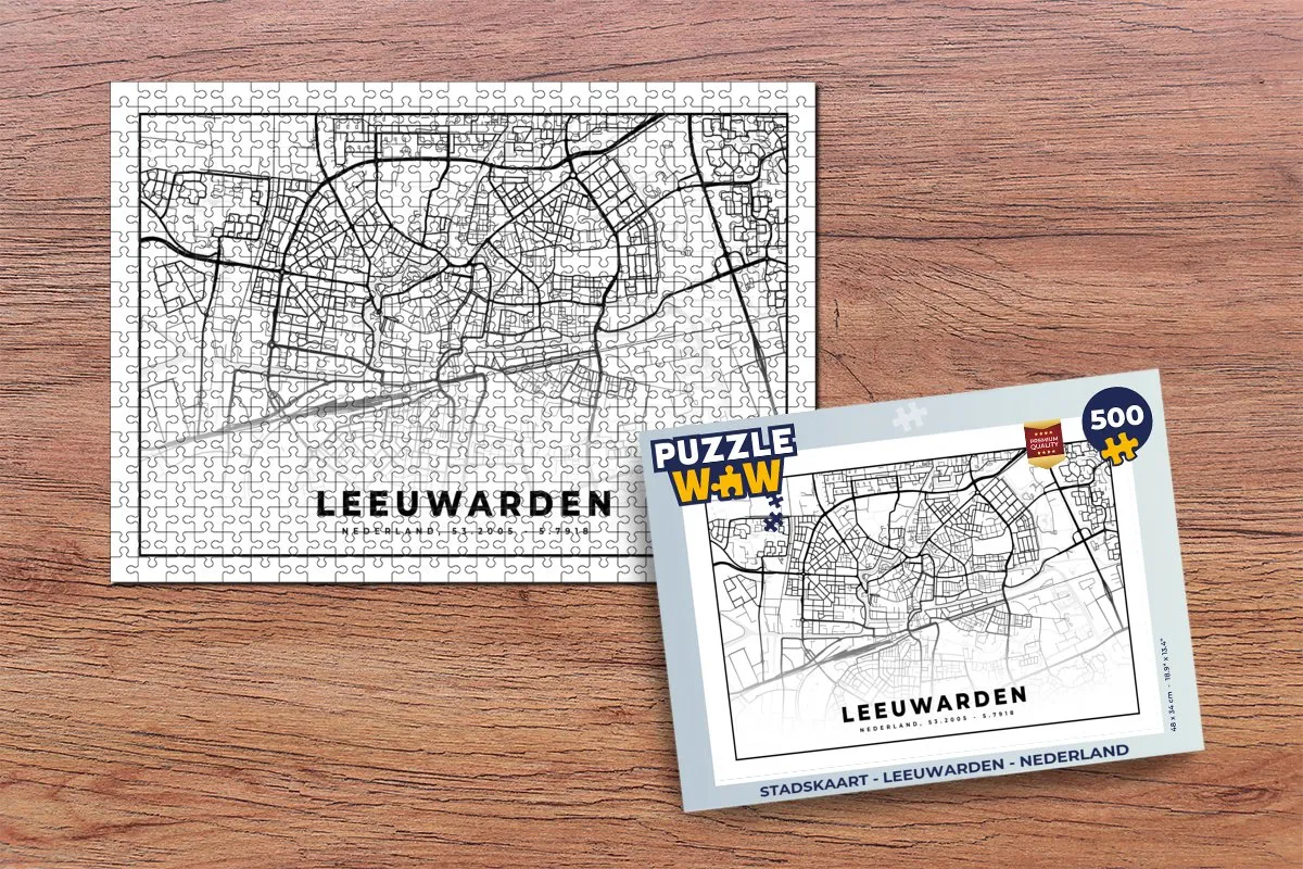 PuzzleWow Leeuwarden Legpuzzel 500 Stuks - Multicolor