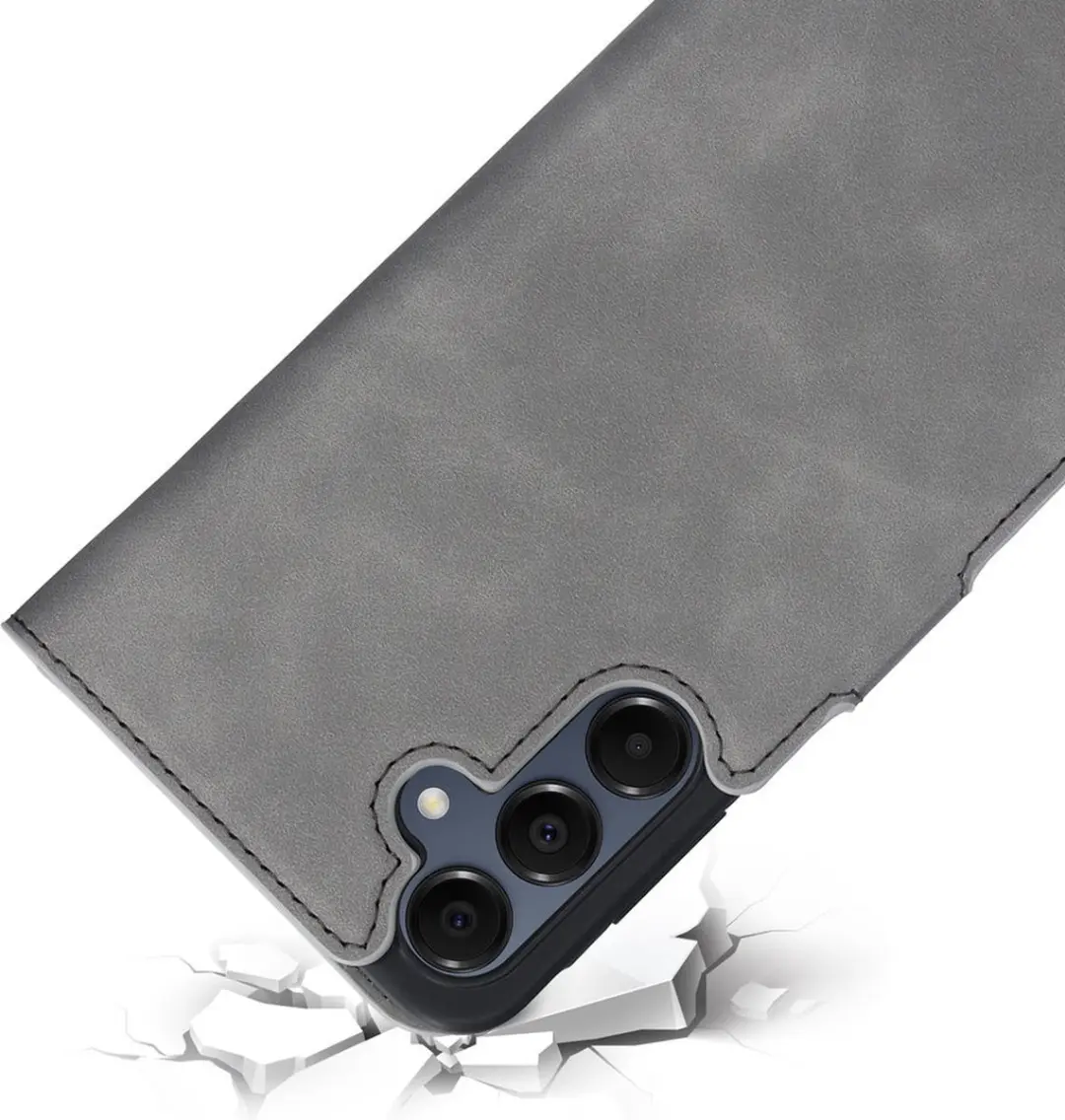 Mobiparts Classic Wallethoesje Samsung Galaxy A16 - Grijs - afbeelding 2 van 4